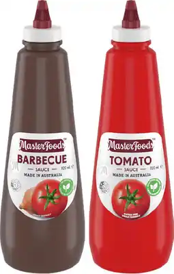 IGA MasterFoods Tomato or Barbecue Squeezy Sauce 920mL offer