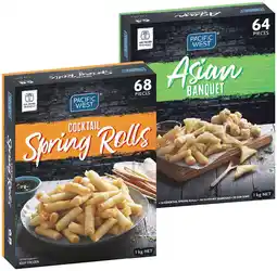 IGA Pacific West Cocktail Spring Rolls or Asian Banquet 1kg offer