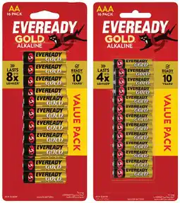 IGA Eveready Gold Alkaline Batteries AA or AAA 16 Pack offer