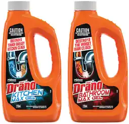 IGA Drano Kitchen or Bathroom Max Gel 770mL offer