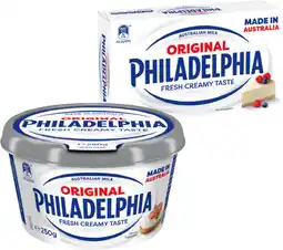 IGA Philadelphia Cream Cheese Block Selected Varieties offer