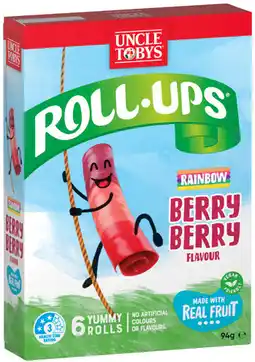 IGA Uncle Tobys Roll-Ups 6 Pack or Muesli Bars 5-6 Pack Selected Varieties offer