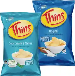 IGA Thins Chips 150‑175g Selected Varieties offer