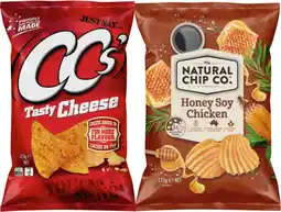 IGA CC’s Corn Chips, The Natural Chip Co. or French Fries 175g Selected Varieties offer