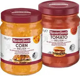 IGA MasterFoods Relish or Chutney 250‑260g Selected Varieties offer