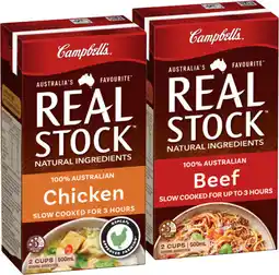 IGA Campbell’s Real Stock Selected Varieties offer
