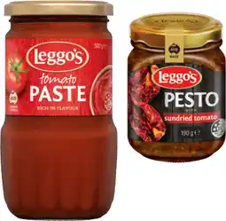 IGA Leggo’s Tomato Paste 500g, Pesto 190g or Stir Through Pasta Sauce 350g Selected Varieties offer