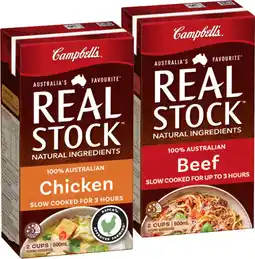 IGA Campbell’s Real Stock Selected Varieties offer