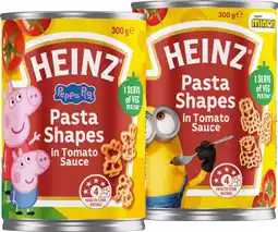 IGA Heinz Pasta Shapes in Tomato Sauce, Beanz or Spaghetti 300g Selected Varieties offer