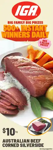 IGA Australian beef corned silverside offer