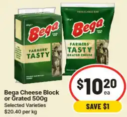 IGA Bega Cheese Block or Grated offer