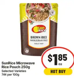 IGA SunRice Microwave Rice Pouch offer