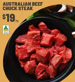 IGA Australian beef chuck steak offer