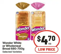 IGA Wonder White or Wholemeal Bread offer
