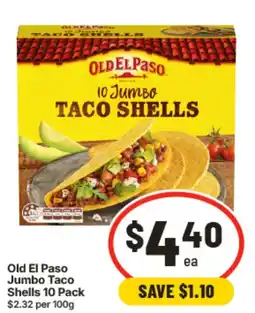 IGA Old El Paso Jumbo Taco Shells offer