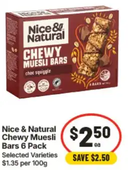 IGA Nice & Natural Chewy Muesli Bars offer