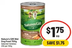 IGA Natures Gift Wet Dog Food offer