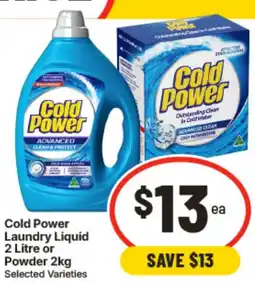 IGA Cold Power Laundry Liquid or Powder offer
