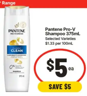 IGA Pantene Pro V Shampoo offer