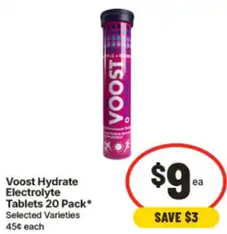 IGA Voost Hydrate Electrolyte Tablets offer