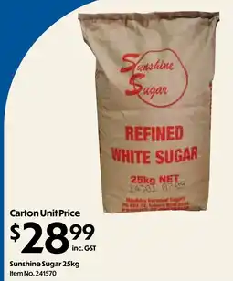 Campbells Wholesale Sunshine Sugar offer