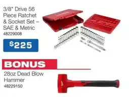 Burson Auto Parts 3/8 drive 56 piece ratchet & socket set sae & metric offer