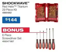 Burson Auto Parts Shockwave red helix titanium 29 piece kit offer