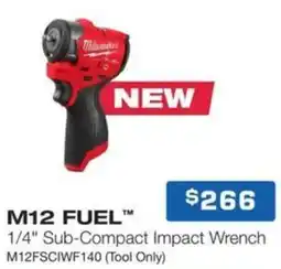 Burson Auto Parts M12 fuel 1/4 sub compact impact wrench m12fsciwf140 offer
