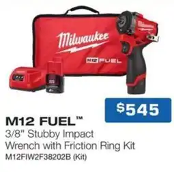 Burson Auto Parts M12 fuel 3/8 stubby impact wrench with friction ring kit m12fiw2f38202b offer