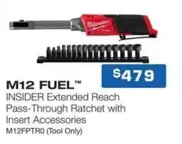 Burson Auto Parts M12 fuel insider extended reach pass through ratchet with insert accessories m12fptro offer