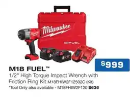Burson Auto Parts M18 fuel 1/2 high torque impact wrench with friction ring kit m18fhiw2f12502c offer