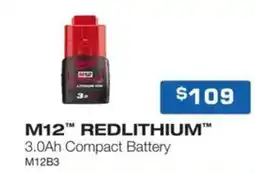 Burson Auto Parts M12 redlithium 3.0ah compact battery m12b3 offer