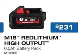 Burson Auto Parts M18 redlithium high output 6.0ah battery pack offer