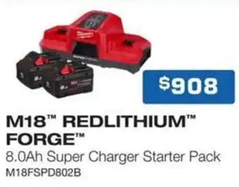 Burson Auto Parts M18 redlithium forge 8.0ah super charger starter pack offer