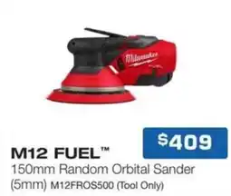 Burson Auto Parts M12 fuel random orbital sander m12fros500 offer