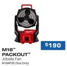 Burson Auto Parts M18 packout jobsite fan m18af20 offer