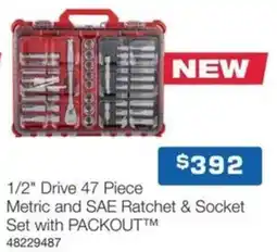 Burson Auto Parts 1/2 drive 47 piece metric and sae ratchet & socket set with packout offer