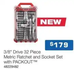Burson Auto Parts 3/8 Drive 32 Piece Metric Ratchet and Socket Set with PACKOUT offer