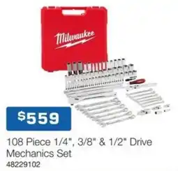 Burson Auto Parts 108 Piece 1/4 3/8 & 1/2 Drive Mechanics Set offer