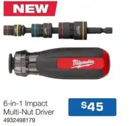 Burson Auto Parts 6 in 1 Impact Multi-Nut Driver offer