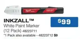Burson Auto Parts Inkzall white paint marker offer
