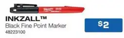 Burson Auto Parts Inkzall black fine point marker offer