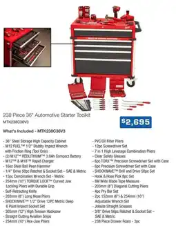 Burson Auto Parts 238 Piece 36 Automotive Starter Toolkit offer