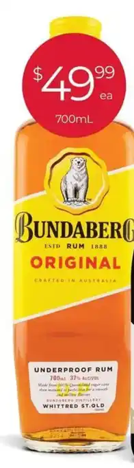 Porters Bundaberg Original Rum offer