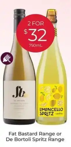 Porters Fat Bastard Range or De Bortoli Spritz Range offer