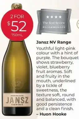 Porters Jansz NV Range offer