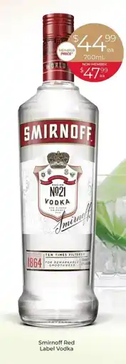 Porters Smirnoff Red Label Vodka offer