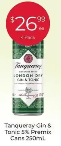 Porters Tanqueray Gin & Tonic 5% Premix Cans offer