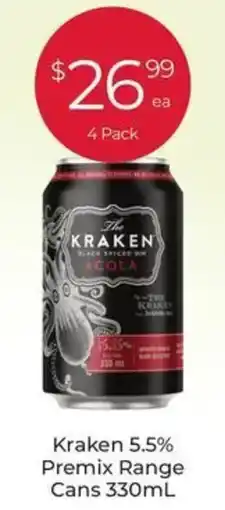 Porters Kraken 5.5% Premix Range Cans offer