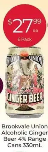 Porters Brookvale Union Alcoholic Ginger Beer 4% Range Cans offer